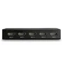 Lindy 38233 Conmutador HDMI Switch 5x1, 5 Puertos de Entrada, HDMI 2.0, 18 Gbit/s, 4K Ultra HD a 60Hz, HDCP 2.2, Metal Negro, con Mando a Distancia RF