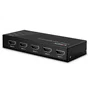 Lindy 38233 Conmutador HDMI Switch 5x1, 5 Puertos de Entrada, HDMI 2.0, 18 Gbit/s, 4K Ultra HD a 60Hz, HDCP 2.2, Metal Negro, con Mando a Distancia RF