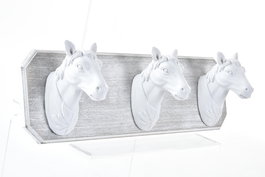 DKD Home Decor Perchero Pared Cottage Blanco Marron 38 x 9 x 11 cm (2 Unidades) Mdf Resina