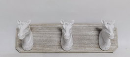 DKD Home Decor Perchero de Pared de Caballos en Acabado Decapé