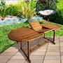 Aktive Mesa ovalada extensible Acacia 150/200x100x74 cm