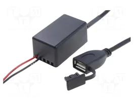 PER.PIC. Alimentador USB A Negro