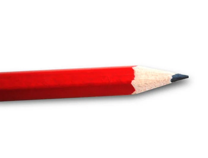 Q-connect Lápices de Grafito Hexagonal N.2 HB sin Goma Color Rojo Mina Resistente