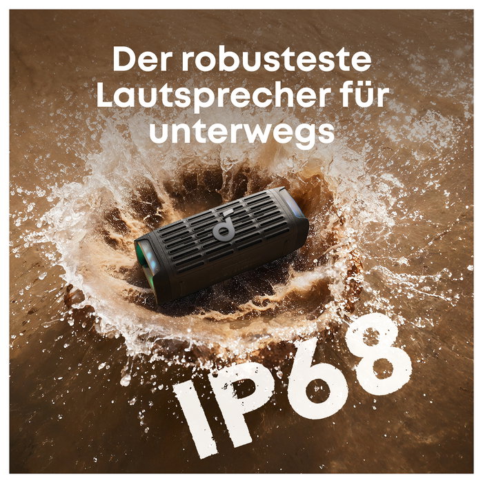 Anker Soundcore Boom 3i Altavoz Bluetooth Portátil 50W IP68 Resistente al Agua 16h Autonomía Negro BassUp TWS Stereo Outdoor Lautsprecher