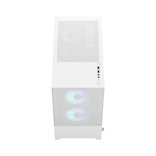 Fractal Design FD-C-POR1M-01 Pop Mini Air Caja de PC Blanca Micro ATX, Mini-ITX, con Ventana Lateral, Control RGB, 2x120mm Frontales