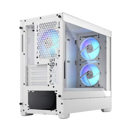 Fractal Design FD-C-POR1M-01 Pop Mini Air Caja de PC Blanca Micro ATX, Mini-ITX, con Ventana Lateral, Control RGB, 2x120mm Frontales