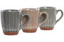 DKD Home Decor Tazas de Gres Esmaltado Surtidas 100ml, Pack de 12