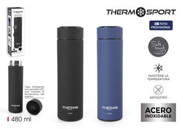 Inde Termo de Acero Inoxidable con Medidor de Temperatura 480 ml - 6.5x22.5 cm (12 Unidades)