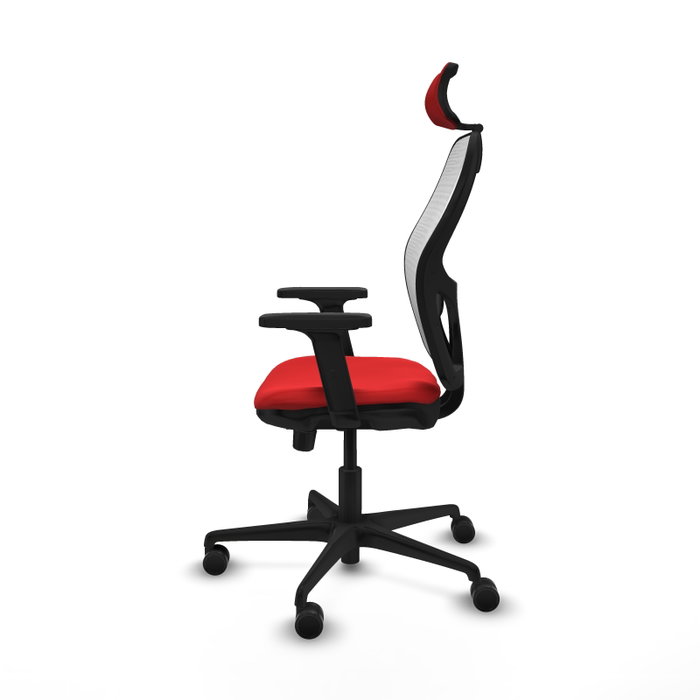 PIQUERAS Y CRESPO Silla de oficina Jorquera con mecanismo Sincro/Traslack, Rojo y Blanco PIQUERAS Y CRESPO Silla de oficina Jorquera con mecanismo Sincro/Traslack, Rojo y Blanco