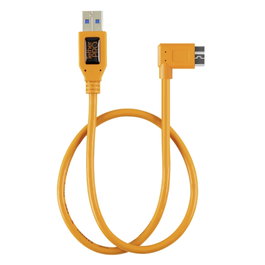 Tether Tools Adaptador Pigtail USB 3.0 a USB 3.0 Micro-B de 50 cm, Naranja