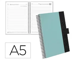 Liderpapel Agenda de Oficina 2027 Espiral A5 Turquesa