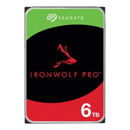Seagate IronWolf Pro ST6000NT001, Unidad de disco duro para NAS, 6 TB, 3.5", 7200 RPM, 256 MB, SATA 6 Gb/s, RV Sensors