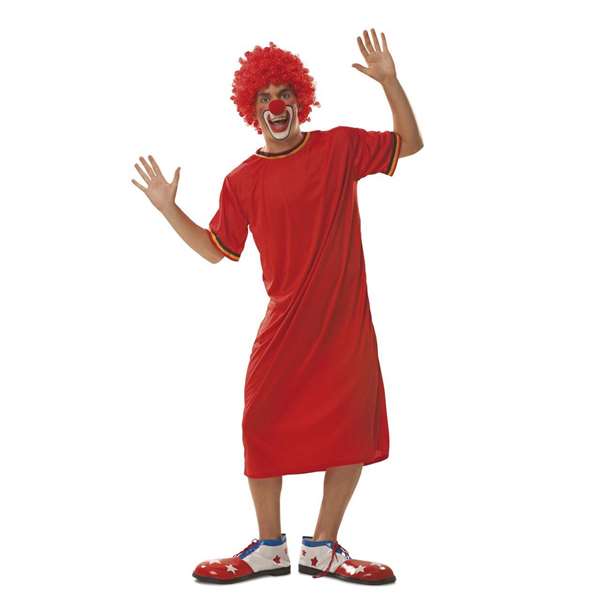 My Other Me Disfraz Payaso Rojo Camiseta Larga Talla XL