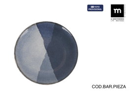 La Mediterranea Plato de Postre Denim Monaco Brillo 20cm