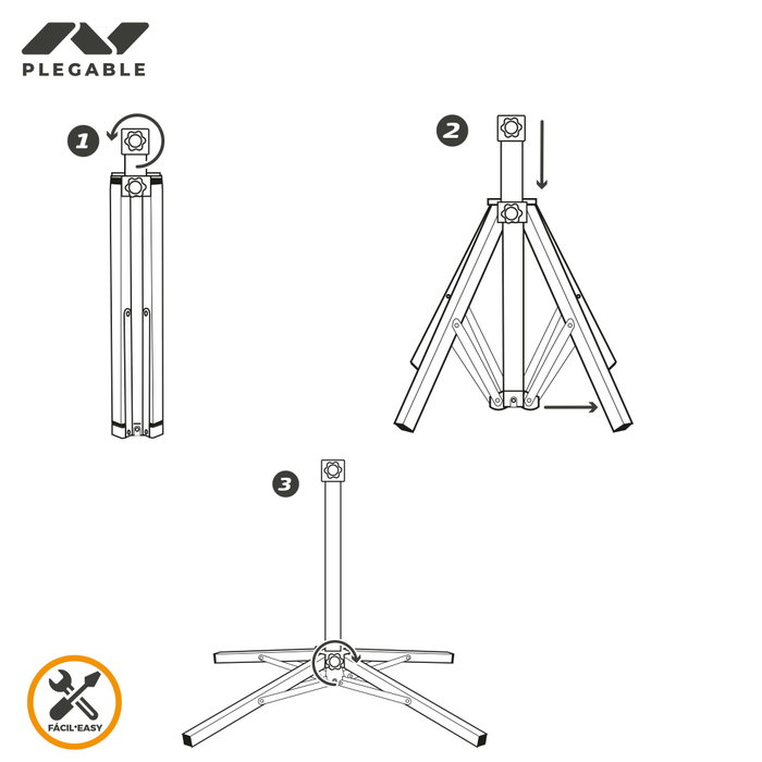 Aktive Garden Pie de sombrilla 4 patas d25/32 mm
