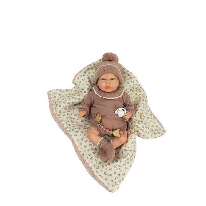 Muñecas Arias Muñeca Reborn Greta Rosa con Manta de 40 cm Muñecas Arias Muñeca Reborn Greta Rosa con Manta de 40 cm