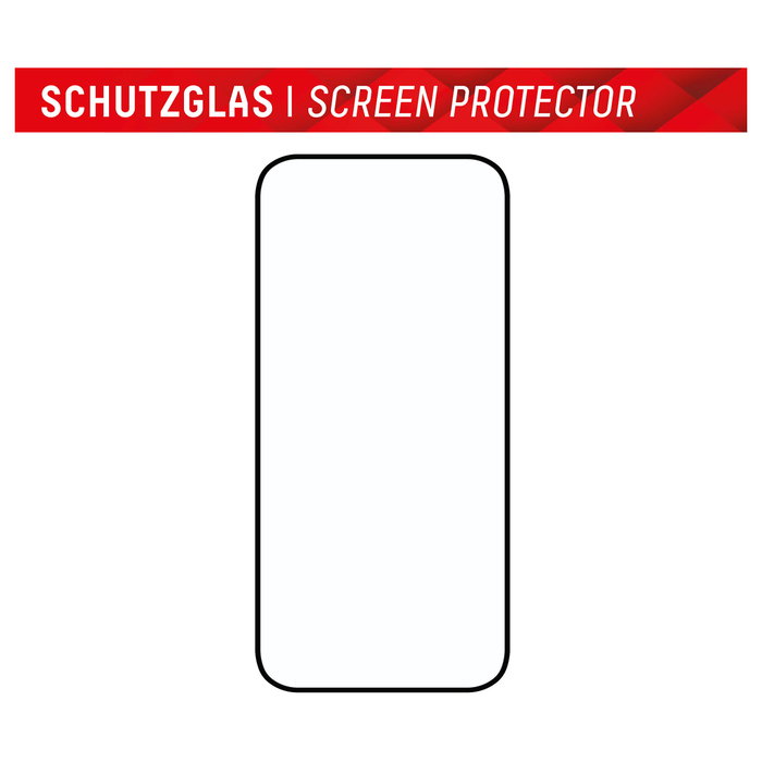 Displex Protector de pantalla Full Cover para iPhone 15/15 Pro, Vidrio Templado