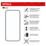 Displex Protector de pantalla Full Cover para iPhone 15/15 Pro, Vidrio Templado