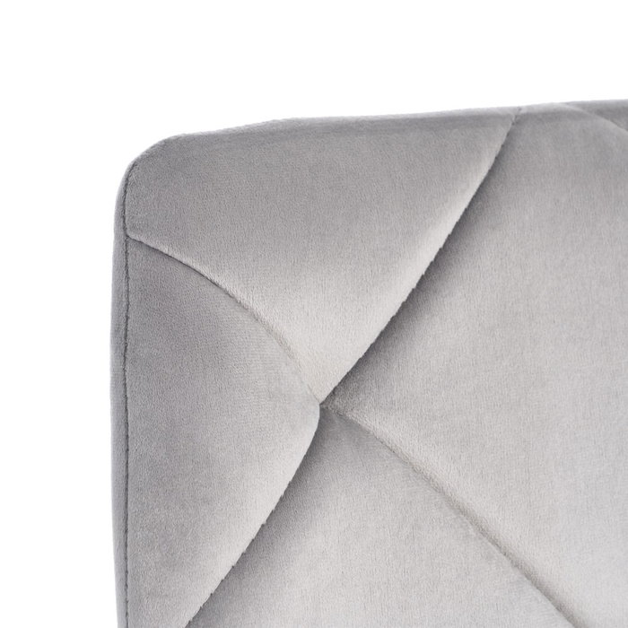 Ixia Silla de Terciopelo Gris Tejido-Metal