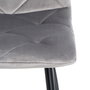 Silla Terciopelo Gris Tejido-Metal 45 X 50 X 86 cm (Set de 4)