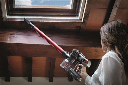 Ariete 2757 Aspirador Escoba Sin Cable 2 en 1, 22V Litio, Autonomía 45 Minutos, Ligero y Potente para Limpieza Completa