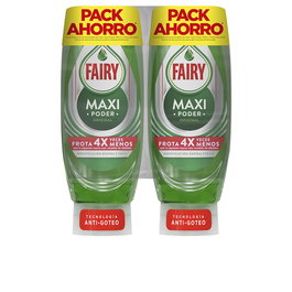 Fairy Maxi Poder Lavavajillas Concentrado Lote 2 x 450 ml, Limpieza Profunda y Rápida Contra Grasa