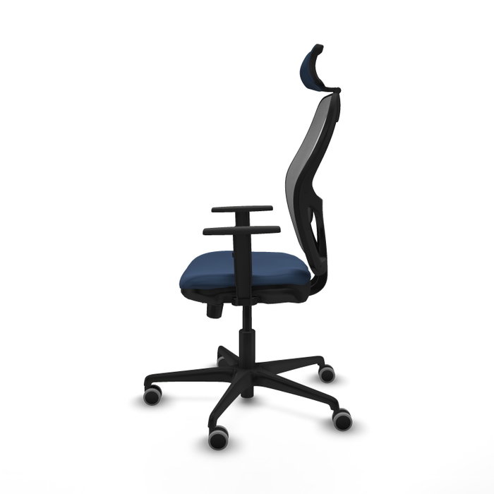 PIQUERAS Y CRESPO Silla de oficina Jorquera con mecanismo Sincro/Traslack Azul marino y Gris