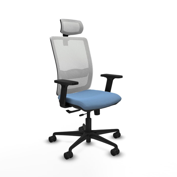 PIQUERAS Y CRESPO Silla de oficina Haches con mecanismo Sincro/Traslack, Azul cielo y Blanco PIQUERAS Y CRESPO Silla de oficina Haches con mecanismo Sincro/Traslack, Azul cielo y Blanco
