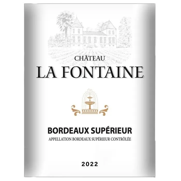 Château La Fontaine 2022 Bordeaux Supérieur - Vino tinto de Burdeos - Ecológico