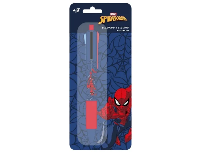 Safta Bolígrafo Retráctil 4 Colores Spider-Man Display 8X19Cm Safta Bolígrafo Retráctil 4 Colores Spider-Man Display 8X19Cm