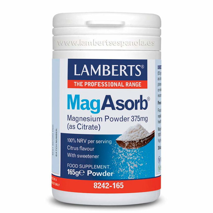 LAMBERTS MAGASORB Citrato de Magnesio Polvo Limón 165g LAMBERTS MAGASORB Citrato de Magnesio Polvo Limón 165g