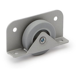 Q&Q Rueda Pebera Kioto Aro De Goma Gris Ø40 T19 Para Tablero De 19Mm