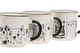 DKD Home Decor Mug Scandi Blanco y Negro Porcelana New Bone Animales 13 x 9.5 x 9 cm 340ml Apto Microondas y Lavavajillas (12 Unidades)