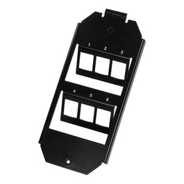 LogiLink Inserto para caja de suelo (2 x 3 módulos keystone) y cubierta de placa de pared, negro