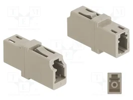 DeLOCK Acoplador de fibra óptica LC Simplex hembra a LC Simplex hembra OM1/OM2 beige