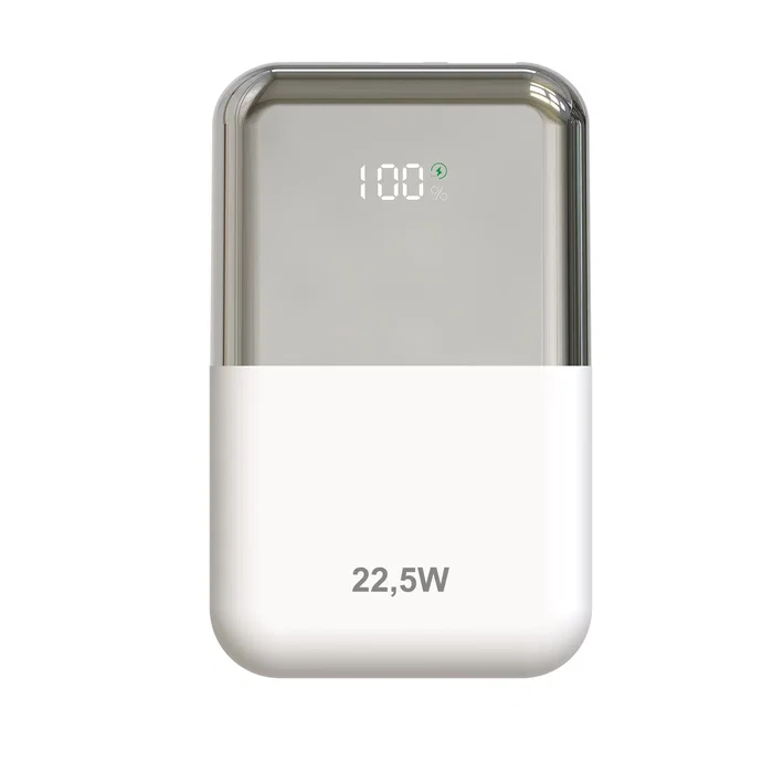 Leotec Power Bank 10000mAh 22.5W Blanco/Plata