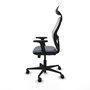PIQUERAS Y CRESPO Silla de oficina Jorquera Gris y Blanca con mecanismo Sincro/Traslack