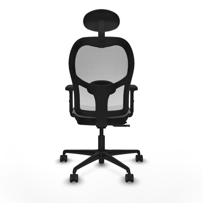 PIQUERAS Y CRESPO Silla de oficina Jorquera Gris y Blanca con mecanismo Sincro/Traslack