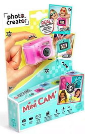 Canal Toys Mini Cámara Digital con Llavero, Fotos y Videos de Calidad, 4.2 cm de Largo, Incluye Tarjeta Micro-SD 1Gb y Cable USB-C