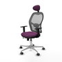 PIQUERAS Y CRESPO Silla de oficina Jorquera con mecanismo Sincro/Traslack, Morado y Gris