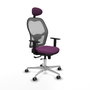 PIQUERAS Y CRESPO Silla de oficina Jorquera con mecanismo Sincro/Traslack, Morado y Gris