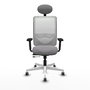 PIQUERAS Y CRESPO Silla de oficina Zulema con mecanismo Sincro/Traslack Gris y Blanco
