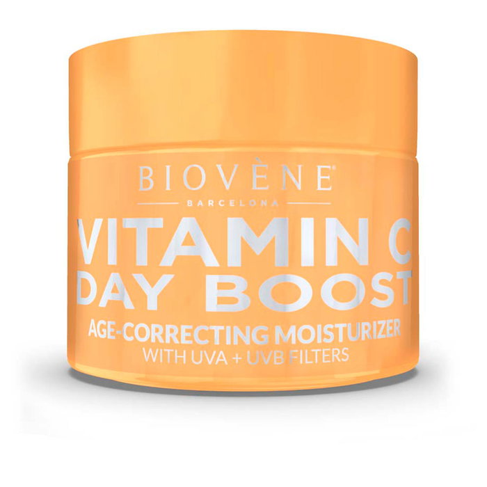 Biovène Vitamin C Day Boost Crema Hidratante Facial Anti-Edad con SPF - 50 ml - Vegano, Cruelty Free, Sin Parabenos