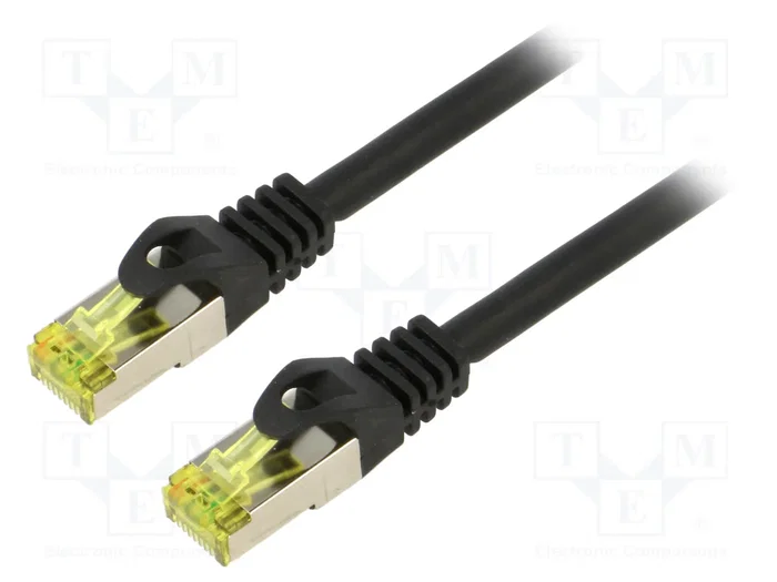 Lanberg PCF6A-10CU-0025-BK Cable de red Cat6a S/FTP 0,25 m Negro