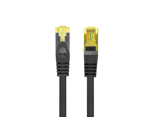 Lanberg Cable de Red Latiguillo Cat.6A S/FTP 25cm Negro Cobre LSZH 10 Gigabit Ethernet