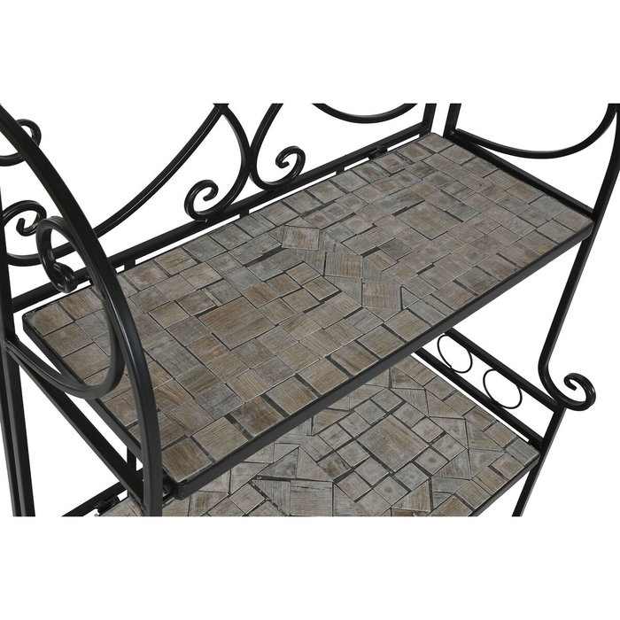 DKD Home Decor Estantería de Forja y Cerámica Mosaico Stones DKD Home Decor Estantería de Forja y Cerámica Mosaico Stones