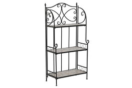 DKD Home Decor Estanteria Terraza Y Jardin Multicolor Negro 31.5 x 117 x 58 cm Forja Ceramica