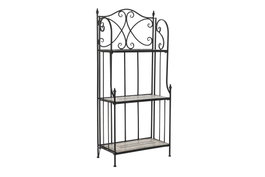 DKD Home Decor Estanteria Terraza Y Jardin Multicolor Negro 31.5 x 117 x 58 cm Forja Ceramica