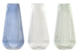 DKD Home Decor Jarrón de Cristal 14x14x30 cm Surtido de 3 Colores