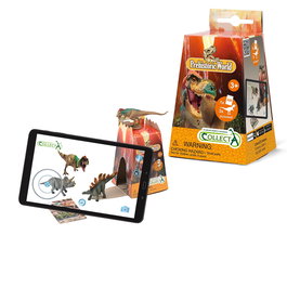 Collecta 84194 Set de Volcán Mini en Caja Regalo Animales Prehistóricos Réplica Educativa +3 Años Pintada a Mano